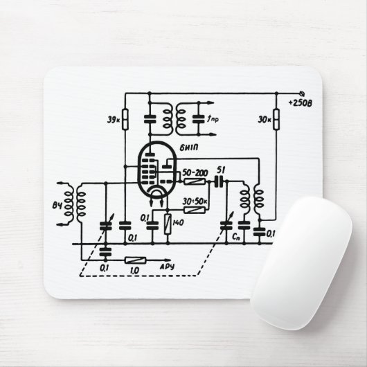 ECH81 Frequency Converter Mouse Pad Muismat (Met muis)