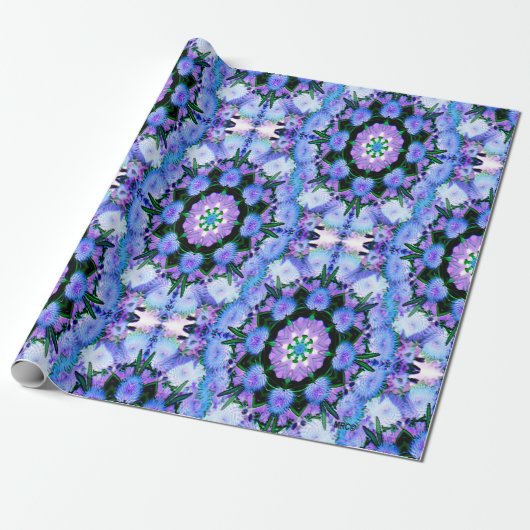 Echanicea in blauw.... cadeaupapier (Uitgerold)