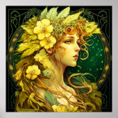 Echanted Flowers Forest Fairy Fantasy Poster (Voorkant)