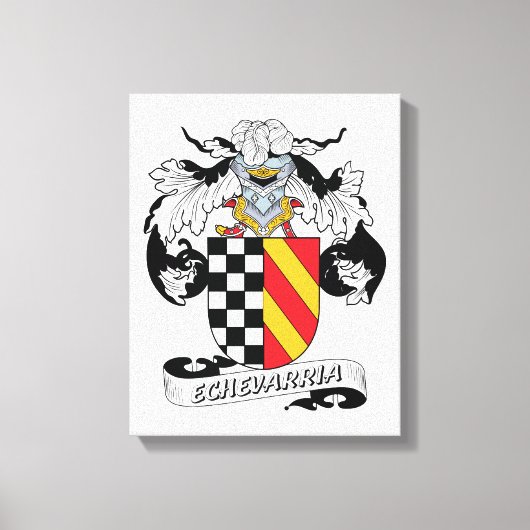 Echevarria Family Crest Canvas Afdruk (Voorkant)