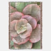 Echeveria Cactus Succulent Acrylverf Deken (Voorkant Verticaal)