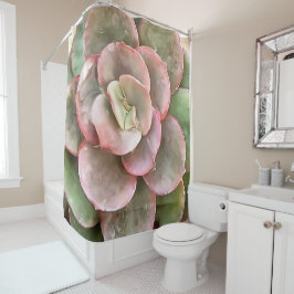 Echeveria Cactus Succulent Acrylverf Douchegordijn