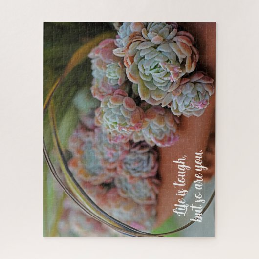 Echeveria Roos Succulent Leven is moeilijk Legpuzzel (Verticaal)