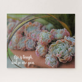Echeveria Roos Succulent Leven is moeilijk Legpuzzel