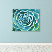 Echeveria rozet, Geheimtuin van Marrakech Canvas Afdruk (Insitu (Houten vloer))