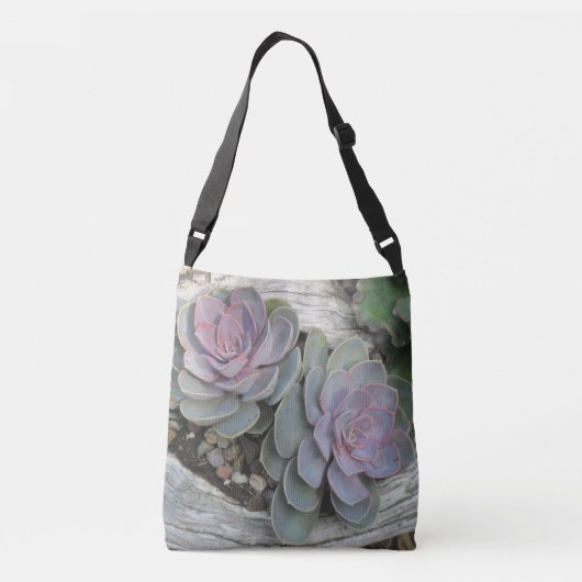 Echeveria Succulent Crossbody Tas (Achterkant)