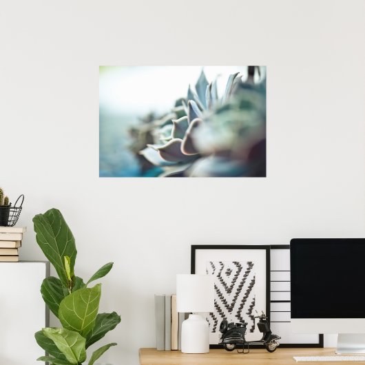 Echeveria succulent poster (Thuiskantoor)