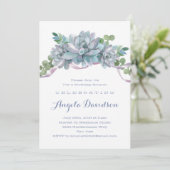 Echeveria Succulent Verjaardag Brunch Party Kaart (Staand voorkant)