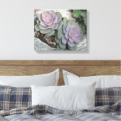 Echeveria Succulent Wrapped Canvas (Insitu (Slaapkamer))