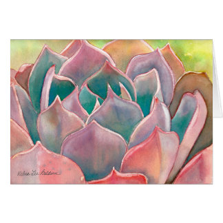 Echeveria waterverf Card van Debra Lee Baldwin