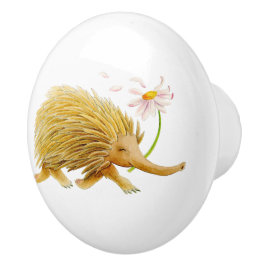 Echidna Animal waterverf whimsy art knop