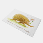 Echidna grillige dier waterverf kunst op maat deurmat (Schuin)