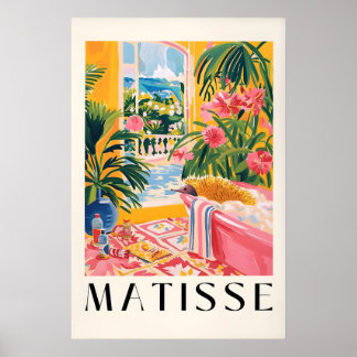 Echidna in badkuip kunstprint Matisse-stijl Poster