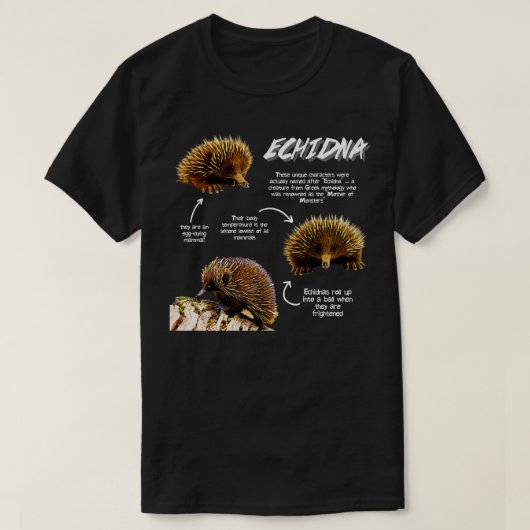Echidna Leuke Feiten T-shirt (Design voorkant)
