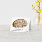 Echidna Moederdag Kaart (Gele Bloem)