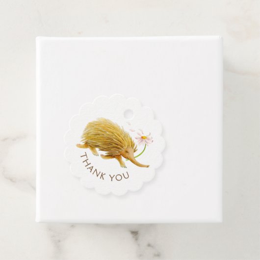 Echidna schattig waterverf kunst dier dank u bedankjes labels (In situ)