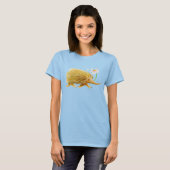 Echidna whimsical waterverf woodland dierkunst t-shirt (Voorkant volledig)