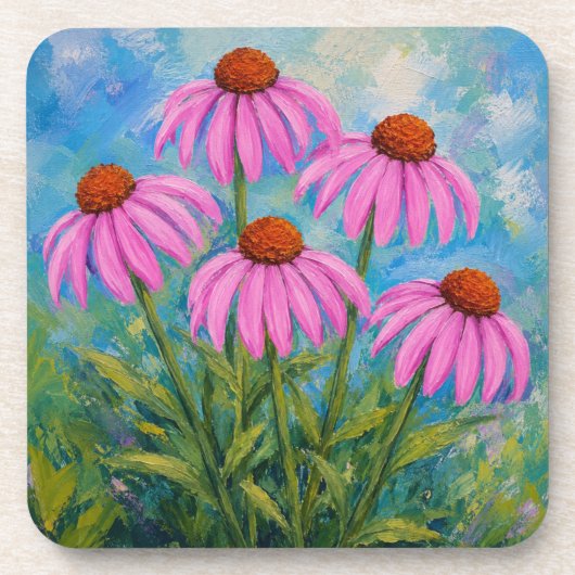 Echinacea Bier Onderzetter (Voorkant)