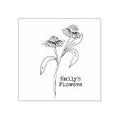 Echinacea Bloem Rubberstempel (Afrduk)