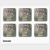 Echinacea Bloemen in de Zon Ex Libris Vierkante Sticker (Vel)