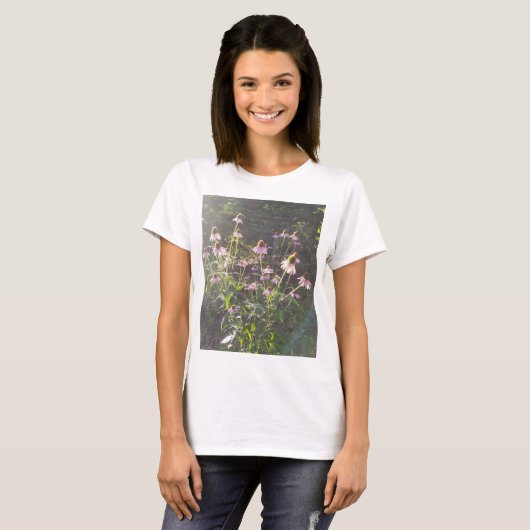 Echinacea Bloemen in de Zon T-shirt (Voorkant volledig)