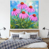Echinacea Canvas Afdruk (Insitu (Slaapkamer))
