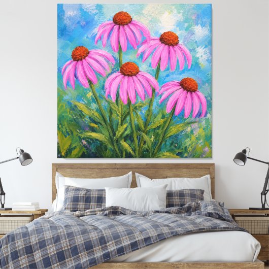 Echinacea Canvas Afdruk (Insitu (Slaapkamer))