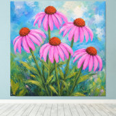 Echinacea Canvas Afdruk (Insitu (Houten vloer))