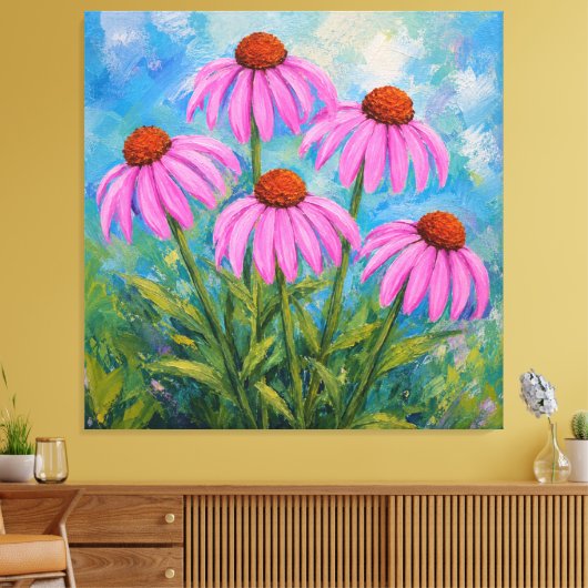 Echinacea Canvas Afdruk (Insitu (Woonkamer))