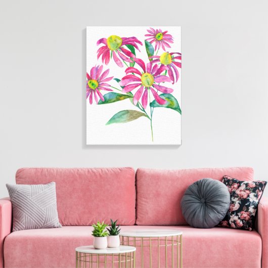 Echinacea Canvas Afdruk (Insitu (Woonkamer))