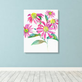 Echinacea Canvas Afdruk (Insitu (Houten vloer))