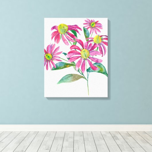 Echinacea Canvas Afdruk (Insitu (Houten vloer))