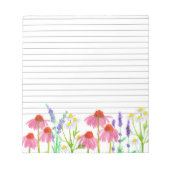 Echinacea Chamomile Lavender Herb Lined Notitieblok (Voorkant)