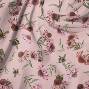 Echinacea Coneflowers Roze Naadloos patroon Stof