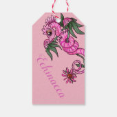 Echinacea flower lil tuindraak cadeaulabel (Achterkant)