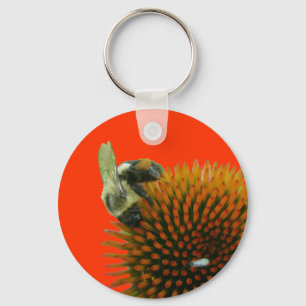 Echinacea & Houtbij-items Sleutelhanger