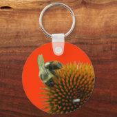 Echinacea & Houtbij-items Sleutelhanger (Voorkant)