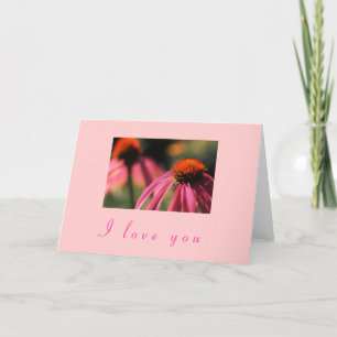 "Echinacea, ik hou van je" Feestdagen Kaart