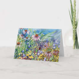 "Echinacea Meadow" Blank Notecard Bedankkaart