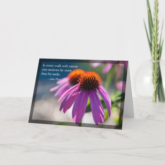 Echinacea Natuur Citaat Blank Kaart (Voorkant)