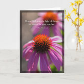 Echinacea Natuur Citaat Blank Kaart (Gele Bloem)