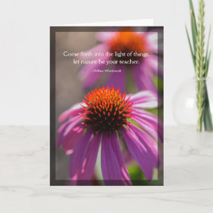 Echinacea Natuur Citaat Blank Kaart
