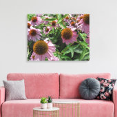 Echinacea Paarse en gele kloonbloemen Canvas Afdruk (Insitu (Woonkamer))