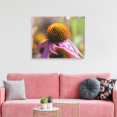 Echinacea Purpurea Paarse Coneflower Canvas Afdruk (Insitu (Woonkamer))