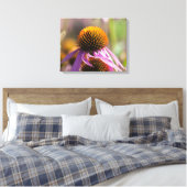 Echinacea Purpurea Paarse Coneflower Canvas Afdruk (Insitu (Slaapkamer))