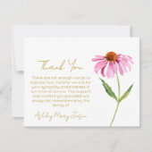 Echinacea | Rouwkaart condoleance Bedankkaart (Voorkant)