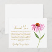 Echinacea | Rouwkaart condoleance Bedankkaart (Voorkant / Achterkant)