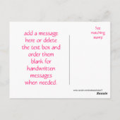 Echinacea & Seersucker Briefkaart- personaliseren Briefkaart (Achterkant)