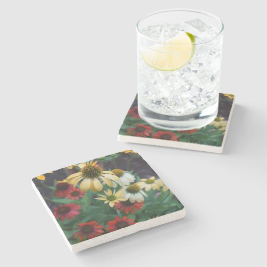 Echinacea Stone Onderzetter (Zijkant)