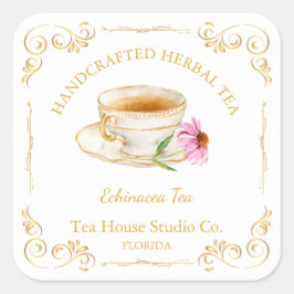  Echinacea Tea Square Label